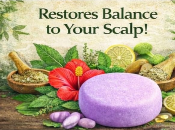 Pureplush Hibiscus Neemtulsi Shampoo Bar - Detail View