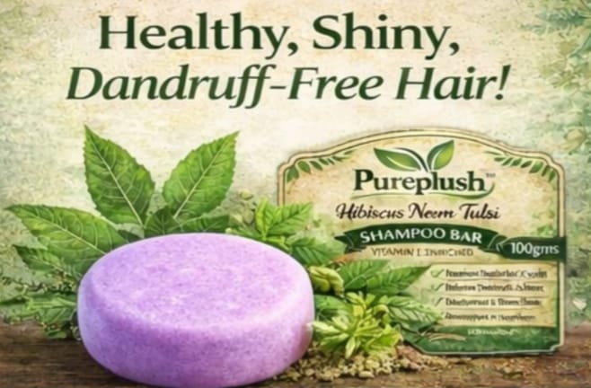 Pureplush Hibiscus Neemtulsi Shampoo Bar - Alternate View