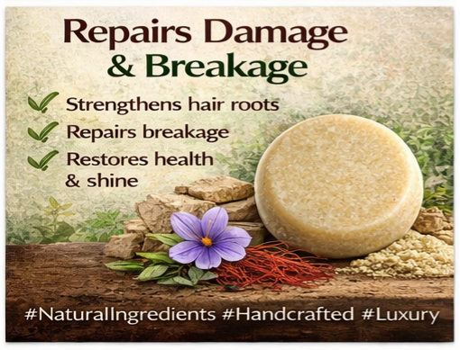 Pureplush Multani Mitti Saffron Shampoo Bar - Detail View