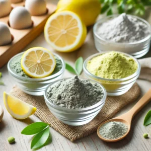 Bentonite clay Lemon peel wax powder