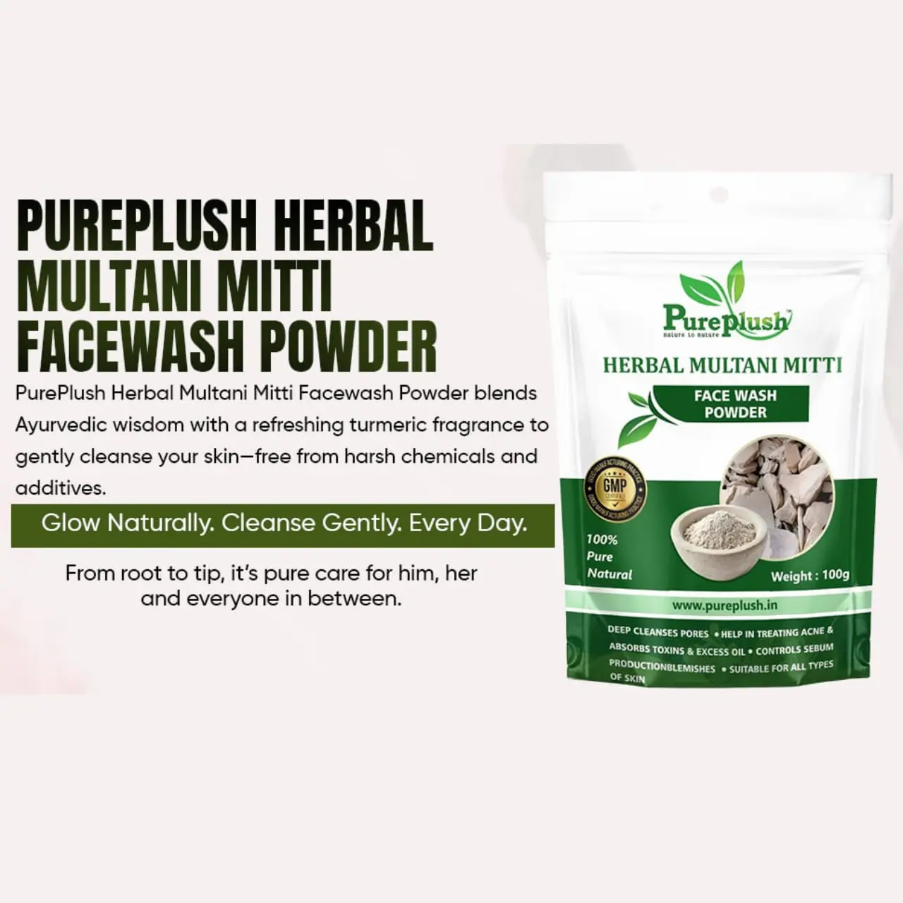 Herbal Multani Mitti Face Wash Powder Herbal Multani Mitti Face Wash Powder