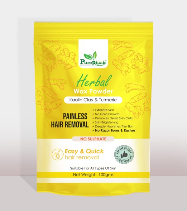 Herbal Wax Powder – Kaolin Clay & Turmeric (100g)
